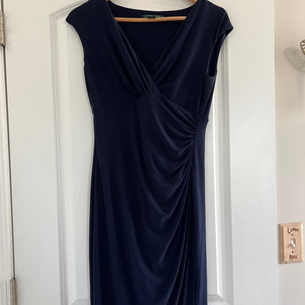 Navy Ralph Lauren Cap Sleeve Dress